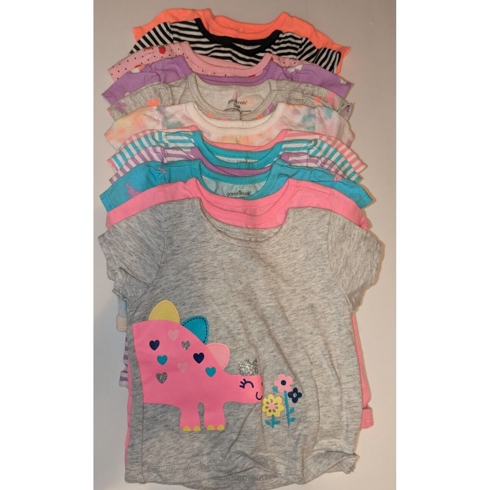 Lot of 12 - Girls Size 3-6 Months- Garanimals -  Short Sleeve Shirts - EUC
